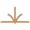 Ekena Millwork Redmond Timber Gable Bracket, Western Red Cedar, 108"W x 58"H x 5 1/2"D x 5 1/2"F, 13/12 Pitch GBW108X58X0606RED00SWR - alternate 1